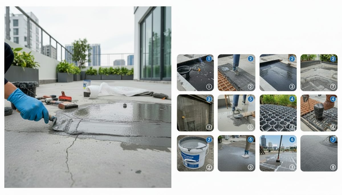 Top 7 cách chống thấm sân thượng hiện nay – Báo giá 2026